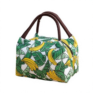 Sac à déjeuner isotherme imprimé avec fermeture éclair, écologique, portable, résistant à l'eau, en nylon, pour le bureau, les étudiants, usage quotidien - Product Image 2