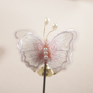 Hot Selling Pearl Lace Butterfly Heavy <b>Industry</b> Loose Beads Crystal Zircon Bow Nepalese Beads Handmade Mobile Phone <b>Chain</b> Beaded - Product Image 3