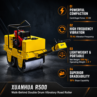 Compacteur vibrant à double tambour R500 de 2,5T, 25kN, diesel, pour la construction routière