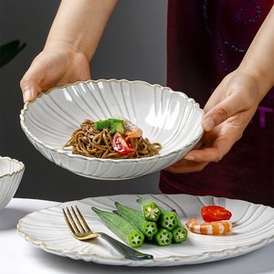 Assiette à steak chaude en porcelaine, service <span class=keywords><strong>de</strong></span> style japonais, assiette occidentale <span class=keywords><strong>haut</strong></span> <span class=keywords><strong>de</strong></span> <span class=keywords><strong>gamme</strong></span>, plat spécial, plat plat, grand plateau, <span class=keywords><strong>vaisselle</strong></span> - Product Image 2
