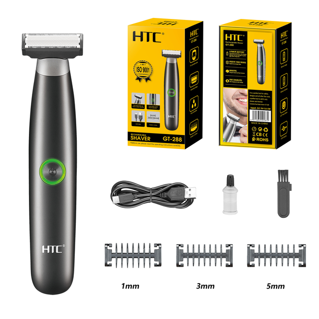 HTC GT-288 Rechargeable Men Shaver One Blade Shaver Body Trimmer IPX6 Fully Washable