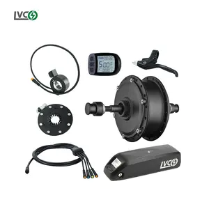 LVCO hubdrive ebike套件前轮24后轮自行车电动马达套件，带控制器集成电池