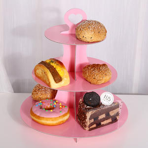 Ingrosso di lusso a 3 livelli nuovo Design torta d'oro St torta staccabile torta sta per festa - Product Image 4