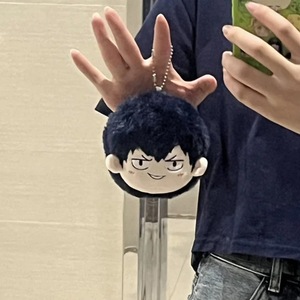 5 styles, vente chaude, porte-clés en peluche anime japonais Haiky, pendentif mignon en peluche Tsukishima Kei, breloque de sac en coton, vente en gros - Product Image 2