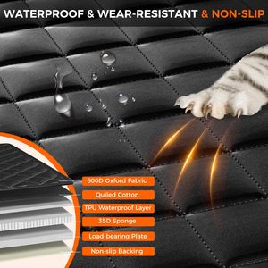 Yeni tasarım kaymaz Pet seyahat su geçirmez ped arka koltuk ile depolama köpek koltuk örtüsü - Product Image 3