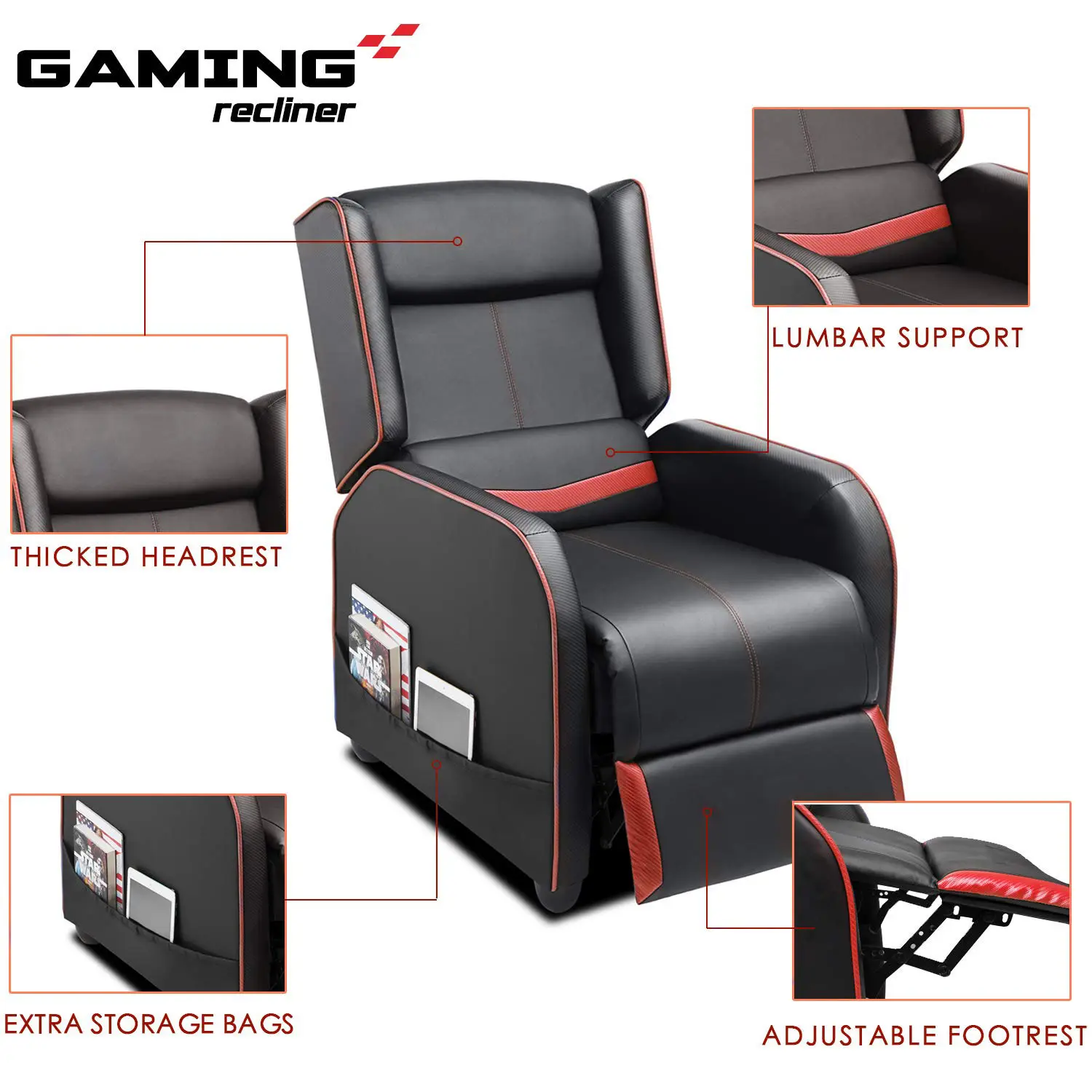 Комфорт, искусственная кожа, вращающееся кресло-раскачивающееся кресло, игровой диван, кресло