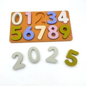 Bpa miễn phí trẻ mới biết đi Montessori học tập số đồ chơi hội đồng quản trị Silicone số câu đố cho trẻ em mầm non giáo dục học tập - Product Image 5