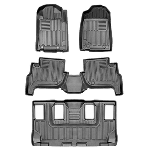 Tapis de sol pour <span class=keywords><strong>Toyota</strong></span> RUSH 2018-2023 7 places LHD toutes saisons TPE 3,5 mm d'épaisseur 4 pièces robustes antidérapants ensemble complet Coolcars - Product Image 1