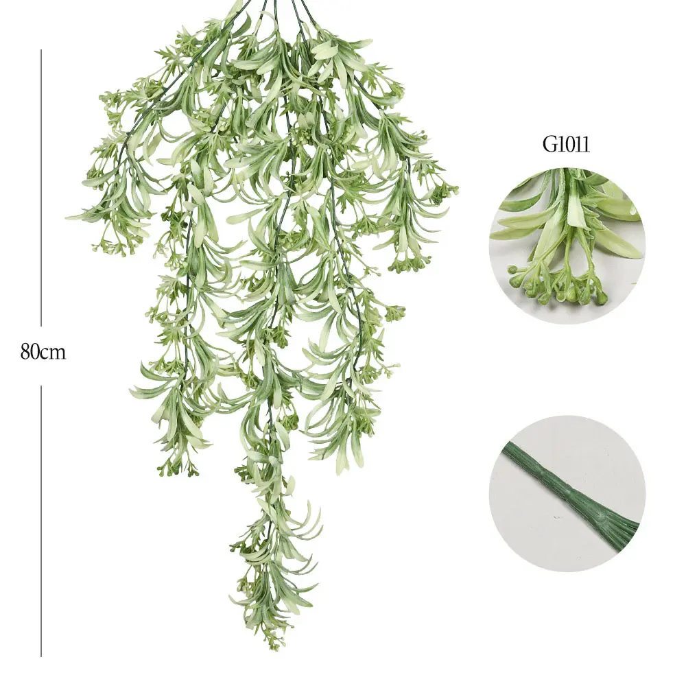 G1011 תליית פרח מלאכותי קיר תליית שילוב פרחוני רך קישוט גפן ירוק צמח סימולציה קיר פרחים