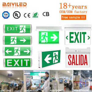Lumière d'urgence de couloir à montage en surface, étanche IP65, signalisation de <span class=keywords><strong>sortie</strong></span> « Running Man », certification CE CB UL - Product Image 1
