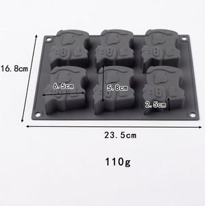 Nhà máy miễn phí mẫu 8 lỗ bò hình dạng Silicone khuôn nhựa, silicon sô cô la khuôn mẫu, Silicone Ice Cube khay - Product Image 6
