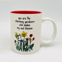 Promotion 11 oz couleur boîte glaçure blanc céramique lait tasse printemps fleur fête cadeau tasse décalcomanie impression ensemble céramique Logo personnalisé