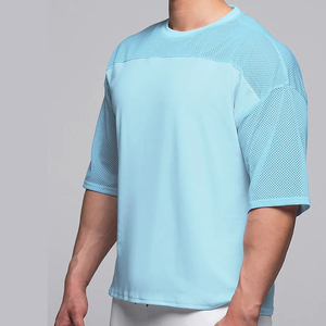 เสื้อยืดตาข่ายแบบหลวมระบายอากาศได้ดีสำหรับผู้ชายฤดูร้อนเสื้อยืดวิ่งออกกำลังกายแบบลำลอง - Product Image 6