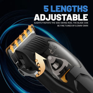 男性用プロ用バリカン、プロ用理髪師バリカンとトリマーセット、コードレスバリカン、理髪師用ヘアカットキット - Product Image 4