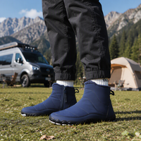 Bottes d'hiver imperméables unisexes, chaussures de randonnée, doublure en polaire épaisse, semelle extérieure en caoutchouc résistante au froid, chaussures de marche en plein air
