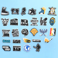 Breloques personnalisées pour chaussures de hockey sur glace, décoration Tore, logo personnalisé, PVC personnalisé, breloques confortables pour chaussures