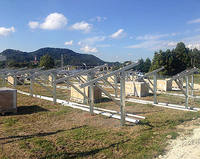 Sistema de Montaje Solar en Suelo de Pilar Único de Acero Galvanizado en Caliente, Rentable