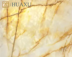 Huaxu 현대 디자인 슬래브 Corallo 규암 벽 패널 광택 자연 컷 대 크기 수조 바닥 그래픽 디자인
