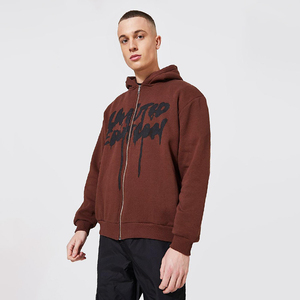 Sweat-shirt à capuche en coton uni avec LOGO imprimé numérique, grande taille, OEM, personnalisé - Product Image 3