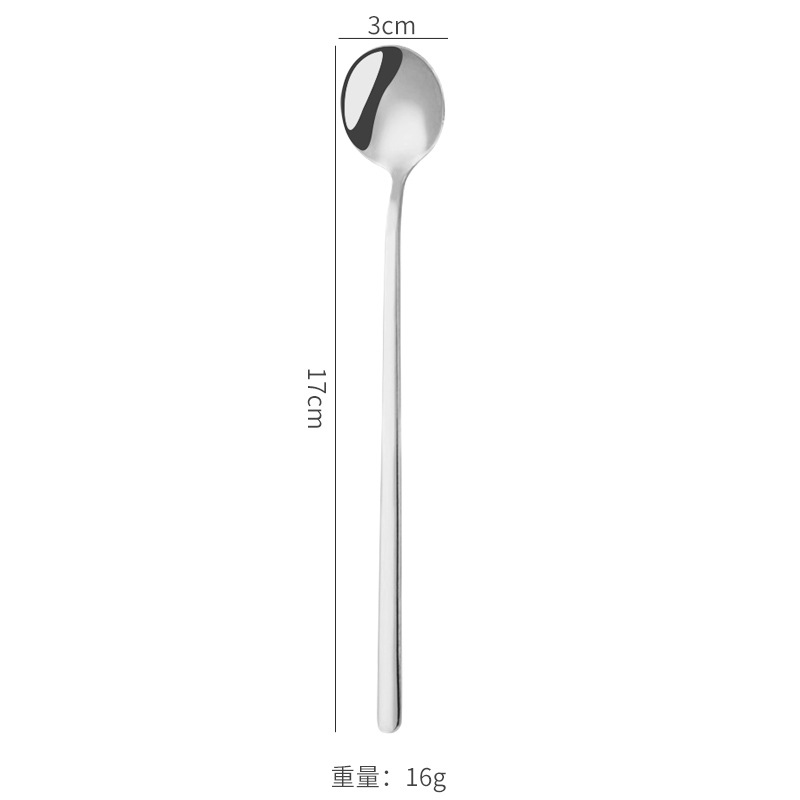 410 # Argent 17cm Petite cuillère ronde