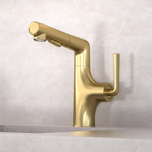 Grifo de Lavabo de Cobre, Grifo de Agua Fría y Caliente para Baño, Grifo Universal Giratorio y Extensible para Fregadero - Product Image 3