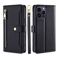Étui de téléphone élégant avec fentes pour cartes, bandoulière réglable, couverture magnétique en cuir pour iPhone 18 Pro Max 17 16 15 Plus 14 Pro Max