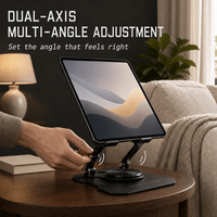 Support de bureau réglable pour ordinateur portable 15 pouces avec logo personnalisé, base rotative à 360° en aluminium, support de tablette pour bureau