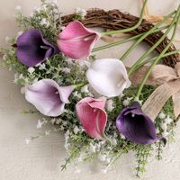 Bouquet de fleurs artificielles mini Calla Lily style INS pour décoration de mariage HYMW01519 – Vente en gros pour la maison, l'hôtel et le bureau
