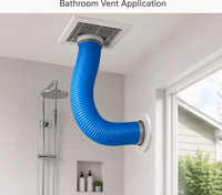 Tuyau d'air flexible A.R.RAIN PE - Tuyau ondulé antibactérien avec design chinois pour usage résidentiel, HVAC, hôpitaux et écoles
