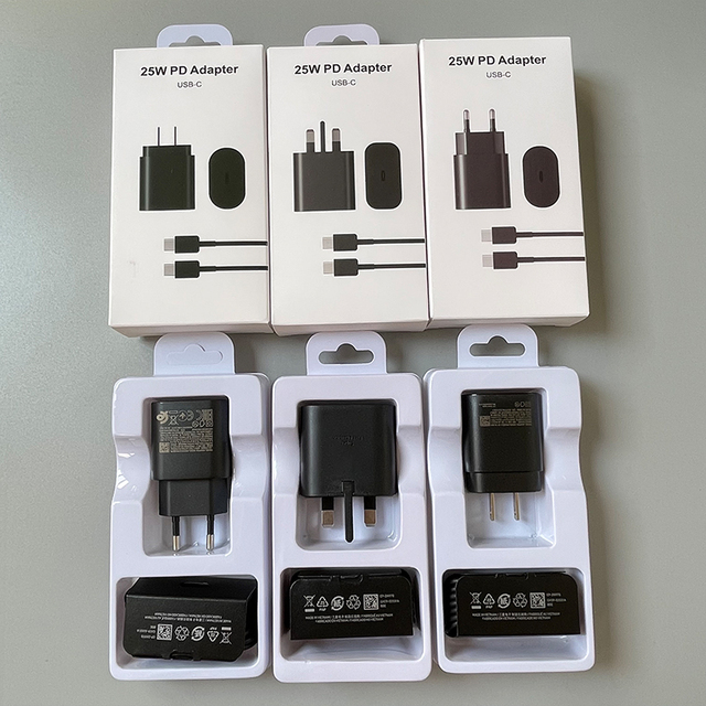EU UK US USB C Plug Adapter 25W 45W type c Wall Charger Cube Cargadores Tipo c for Samsung S24 /A8/A8 +/A8 Star