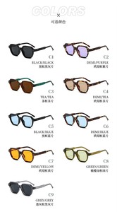 แว่นกันแดดทรงสี่เหลี่ยมแบบวินเทจขายส่ง รุ่นใหม่ สไตล์สตรีทแฟชั่น เลนส์สี แว่นตาโก้เกิลสุดเทรนด์ รับทำโลโก้ตามสั่ง - Product Image 6