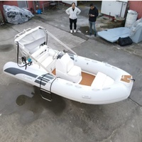 Bateau pneumatique en fibre de verre Pedal Patrol certifié CE, pour la pêche sportive et la dérive, RIB 30HP, 5 personnes, en PVC, à vendre
