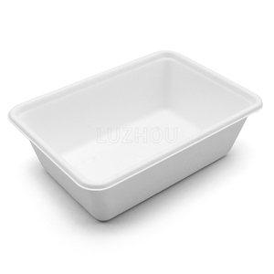 800ml Regfrigerator Safe Bagasse Biodegradable Takeaway <strong>Paper</strong> Food Storage &amp; Container Lunch Box Disposable Microwave Safe - Product Image 3