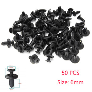 50 pièces de fixation de pare-chocs de voiture 8mm 6MM, Rivet de trou, couvercle de moteur, garniture de porte de voiture, Clip de panneau pour Toyota pour BMW