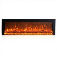 Cheminée électrique en bois de style européen personnalisée, effet de flamme 3D, 1500W, télécommande, protection contre la surchauffe, intégrée pour hôtel