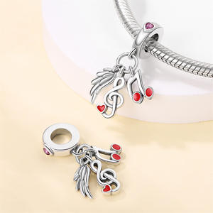 Vente en gros de perles en argent plaqué cuivre 925 pendentif pour porte-clés Offre Spéciale boîte à médicaments dents bijoux à bricoler soi-même bracelet perle pour enfants - Product Image 2