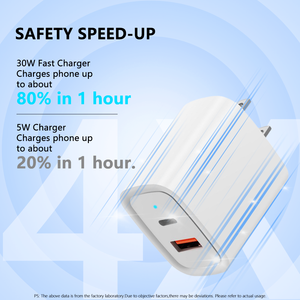 <span class=keywords><strong>Chargeur</strong></span> de voyage universel OEM Adaptateur secteur US EU 30W Type <span class=keywords><strong>C</strong></span> GaN <span class=keywords><strong>Chargeur</strong></span> rapide PD <span class=keywords><strong>USB</strong></span> <span class=keywords><strong>C</strong></span> 5V/3A pour téléphone portable - Product Image 5