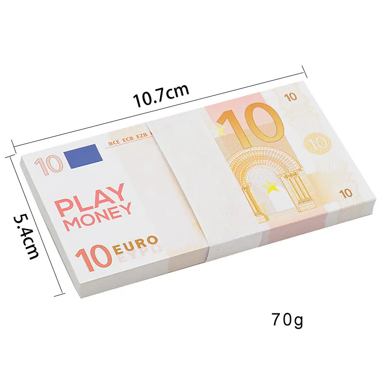 100pcs/bundle wholesale Festival props toys banknotes paper 100 euro money play game props banknotes