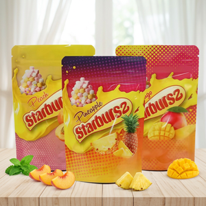High Quality Custom Designed Mylar <b>Bags</b> Matte-Finish Resealable Plastic Stand Pouch Snack/Dried Fruit Gummy Stand-Up Zipper <b>Bag</b> - Product Image 2