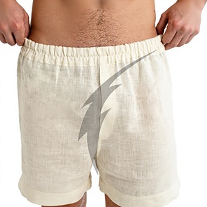 Shorts de bain respirants en dentelle pour hommes, grandes tailles, 100% coton, couleur unie, OEM, faible MOQ, qualité supérieure, séchage rapide à bas prix - Product Image 1