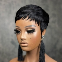 Promo Panas 100% Rambut Asli Pendek untuk Wig Rambut Manusia Vietnam Mentah Kelas 12A 15A Tanpa Lem Grosir