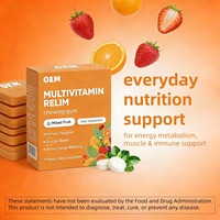 OEM Multivitamine Kauwgom Gemengde Fruit Smaak Dagelijks Voedingssupplement 10 Stuks Vitamine Voedingsproduct