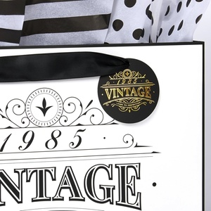 Sac de transport pour dames recyclé blanc/marron/noir/vert/Art/Kraft/sac en papier enduit sac à provisions pour vêtements/vêtements/cadeau - Product Image 3