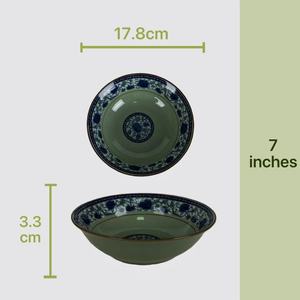 Assiettes rondes en céramique de haute qualité, écologiques, à motifs végétaux, 7-8 pouces, compatibles micro-ondes et lave-vaisselle, pour enfants et adultes - Product Image 5