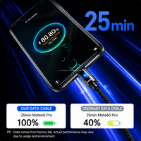 Câble de charge super rapide PD 240W Type-C vers Type-C USB-A vers C avec matériau tressé et affichage numérique LED pour téléphone 18 17