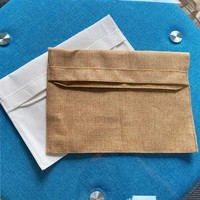 Logo naturel personnalisé imprimé écologique recyclable enveloppe en jute pochette à poussière cadeau unique sac en jute