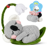Kit de Crochet DIY Koala Endormi et Muguet en Gros, Fil Non-Déchirable, Ornement Fait Main, Décoration Suspendue, Cadeau
