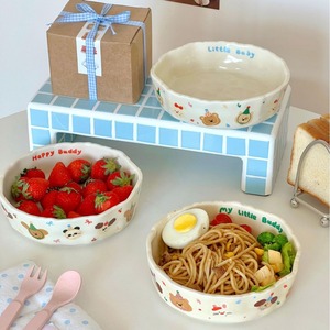 Assiettes creuses en céramique, mignonnes et de style dessin animé, rondes, pour les fêtes et les repas, 24 nouveaux modèles - Product Image 2