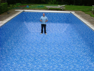 Durable blanco azul de la onda de revestimiento de la piscina piscine con refuerzo de fibra de vidrio - Product Image 2