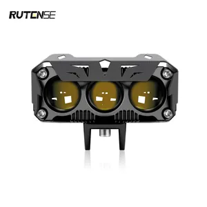 RUTENSE – phare Led de moto 9-60v, blanc et jaune, Spot auxiliaire, auto, luminosité de la lumière, deux couleurs, lumières de voiture, nouveau produit